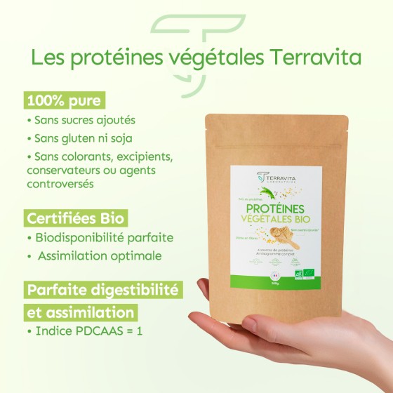 Protéine végétale Bio en poudre