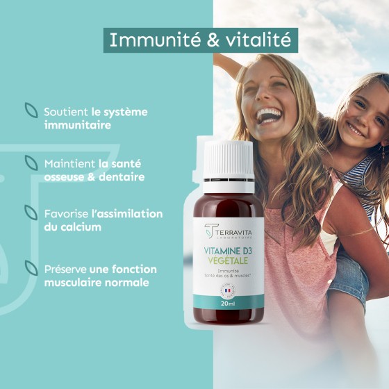 Vitamine D3 végétale - compte goutte