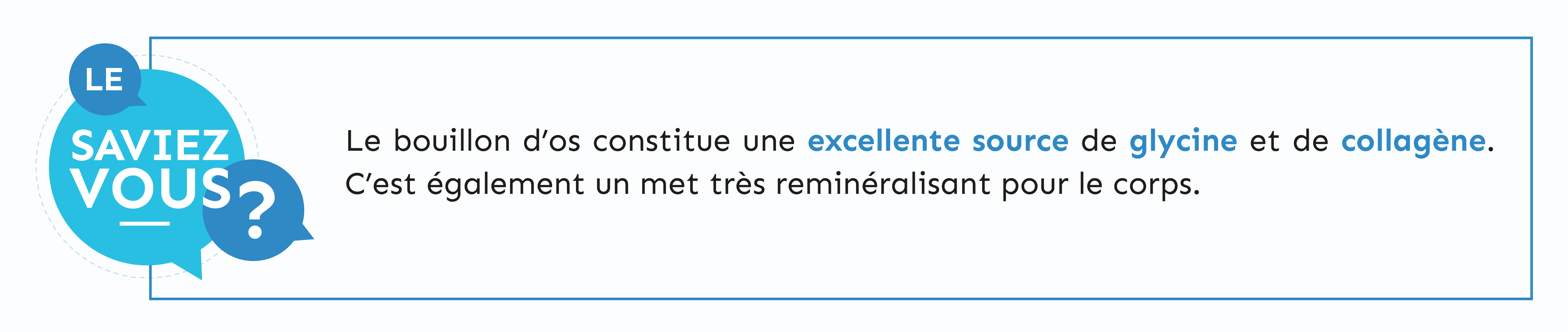 Le bouillon d’os constitue une excellente source de glycine et de collagène.